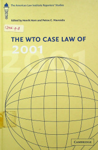 THE WTO CASE LAW OF 2001