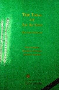 THE TRIAL OF AN ACTION, SECOND EDITION