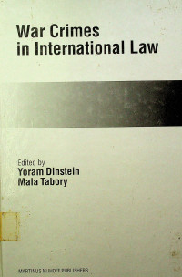 War Crimes in International Law