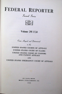 FEDERAL REPORTER Second Series Volume 295 F.2d