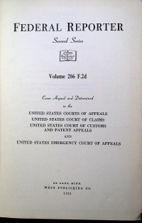 FEDERAL REPORTER Second Series Volume 286 F.2d