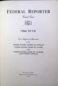 FEDERAL REPORTER Second Series Volume 324 F.2d