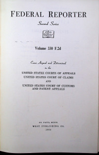 FEDERAL REPORTER Second Series Volume 330 F.2d