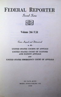 FEDERAL REPORTER, Second Series, Volume 266 F.2d