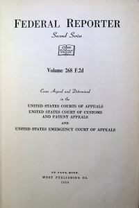 FEDERAL REPORTER, Second Series, Volume 268 F.2d