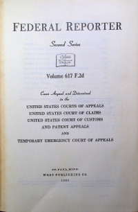 FEDERAL REPORTER, Second Series, Volume 617 F.2d