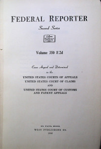 FEDERAL REPORTER, Second Series, Volume 350 F.2d