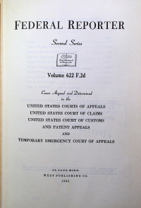 FEDERAL REPORTER, Second Series, Volume 622 F.2d