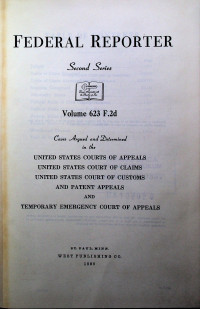 FEDERAL REPORTER, Second Series, Volume 623 F.2d