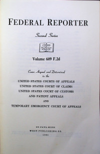 FEDERAL REPORTER, Second Series, Volume 609 F.2d