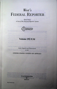 West`s FEDERAL REPORTER Third Series: A Unit of the National Reporter System Volume 292 F.3d