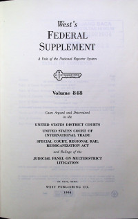 West`s FEDERAL REPORTER Second Series A Unit of the National Reporter System Volume 848