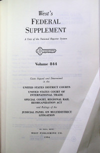 West`s FEDERAL REPORTER Second Series A Unit of the National Reporter System Volume 844