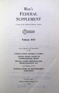West`s FEDERAL REPORTER Second Series A Unit of the National Reporter System Volume 845