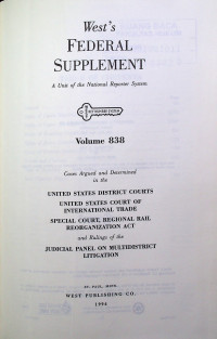 West`s FEDERAL REPORTER Second Series A Unit of the National Reporter System Volume 838