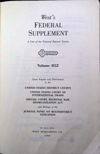 West`s FEDERAL REPORTER Second Series A Unit of the National Reporter System Volume 852