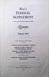 West`s FEDERAL REPORTER Second Series A Unit of the National Reporter System Volume 819