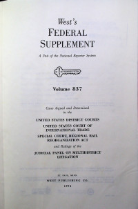 West`s FEDERAL REPORTER Second Series A Unit of the National Reporter System Volume 837