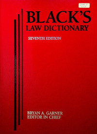 BLACK`S LAW DICTIONARY SEVENTH EDITION