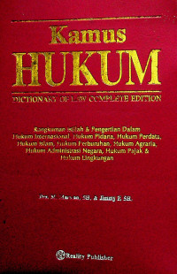 Kamus HUKUM = DICTIONARY OF LAW COMPLETE EDITION