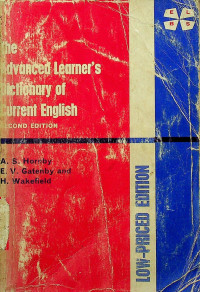 The Advanced Learner`s Dictionary of Current English SECOND EDITION