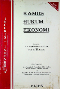 KAMUS HUKUM EKONOMI INGGRIS-INDONESIA, Edisi Pendahuluan