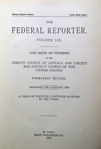 THE FEDERAL REPORTER VOLUME 118: CASES ARGUED AND DETERMINED IN THE CIRCUIT COURTS OF APPEALS AND CIRCUIT AND DISTRICT COURTS OF THE UNITED STATES. PERMANENT EDITION DECEMBER, 1902-JANUARY, 1903