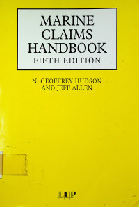 MARINE CLAIMS HANDBOOK, FIFTH EDITION