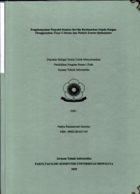 PENGELOMPOKAN PENYAKIT KANKER SERVIKS BERDASARKAN GEJALA DENGAN MENGGUNAKAN FUZZY C-MEANS DAN PARTICLE SWARM OPTIMIZATION