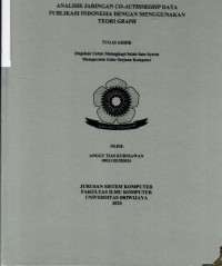 ANALISIS JARINGAN CO-AUTHORSHIP DATA PUBLIKASI INDONESIA DENGAN MENGGUNAKAN TEORI GRAPH