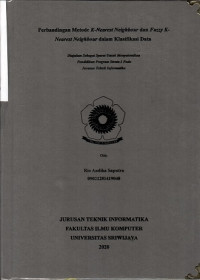 PERBANDINGAN METODE K-NEAREST NEIGHBOUR DAN FUZZY K-NEAREST NEIGHBOUR DALAM KLASIFIKASI DATA