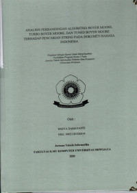 ANALISIS PERBANDINGAN ALGORITMA BOYER MOORE, TURBO BOYER MOORE, DAN TUNED BOYER MOORE TERHADAP PENCARIAN STRING PADA DOKUMEN BAHASA INDONESIA