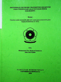 IDENTIFIKASI TELUR SOIL TRANSMITTED HELMINTHS PADA TUBUH LUAR LALAT DI PASAR INDUK JAKABARING
