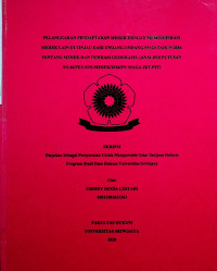 PELANGGARAN PENDAFTARAN MEREK DENGAN MEMODIFIKASI MEREK LAIN DI TINJAU DARI UNDANG-UNDANG NO.20 TAHUN 2016 TENTANG MEREK DAN INDIKASI GEOGRAFIS. (ANALISIS PUTUSAN NO.46/PDT.SUS-MEREK/2018/PN NIAGA JKT.PST)