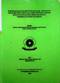 HUBUNGAN KUALITAS HIDUP DENGAN HASIL AUTOLOGOUS SERUM SKIN TEST (ASST) PADA PASIEN URTIKARIA KRONIK SPONTAN DI POLIKLINIK DERMATOLOGI DAN VENEREOLOGI RSMH PALEMBANG