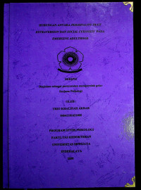 HUBUNGAN ANTARA PERSONALITY TRAIT EXTRAVERSION DAN SOCIAL CURIOSITY PADA EMERGING ADULTHOOD