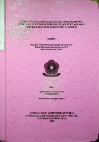 PENGAWASAN KINERJA KEUANGAN UMKM KERUPUK KEMPLANG OLEH DINAS PERINDUSTRIAN, PERDAGANGAN KOPERASI DAN UKM KABUPATEN OGAN ILIR