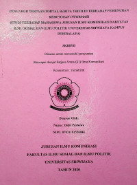 PENGARUH TERPAAN PORTAL BERITA TIRTO.ID TERHADAP PEMENUHAN KEBUTUHAN INFORMASI (STUDI TERHADAP MAHASISWA FAKULTAS ILMU SOSIAL DAN ILMU POLITIK JURUSAN ILMU KOMUNIKASI UNIVERSITAS SRIWIJAYA)