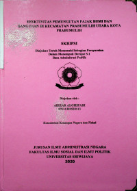 EFEKTIVITAS PEMUNGUTAN PAJAK BUMI DAN BANGUNAN DIKECAMATAN PRABUMULIH UTARA KOTA PRABUMULIH