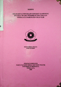 SOLIDARITAS PENGRAJIN SONGKET KAMPOENG BNI DI DESA MUARA PENIMBUNG KECAMATAN INDRALAYA KABUPATEN OGAN ILIR