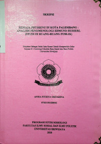 REMAJA PHUBBING DI KOTA PALEMBANG : ANALISIS FENOMENOLOGI EDMUND HUSSERL (STUDI DI RUANG-RUANG PUBLIK)