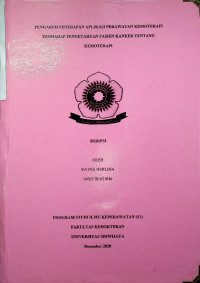 PENGARUH PENERAPAN APLIKASI PERAWATAN KEMOTERAPI TERHADAP PENGETAHUAN PASIEN KANKER TENTANG KEMOTERAPI