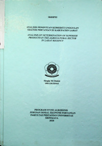 ANALISIS PENENTUAN KOMODITI UNGGULAN SEKTOR PERTANIAN DI KABUPATEN LAHAT