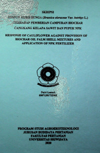 RESPON KUBIS BUNGA (Brassica oleraceae Var. botritys L.) TERHADAP PEMBERIAN CAMPURAN BIOCHAR CANGKANG KELAPA SAWIT DAN PUPUK NPK
