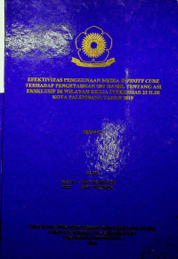 EFEKTIVITAS PENGGUNAAN MEDIA INFINITY CUBE TERHADAP PENGETAHUAN IBU HAMIL TENTANG ASI EKSKLUSIF DI WILAYAH KERJA PUSKESMAS 23 ILIR KOTA PALEMBANG TAHUN 2019