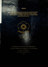 STUDI FAKTOR KEPADATAN HAULING ROAD TRAFFIC TERHADAP PRODUKSI BATUBARA DI PIT 1 UTARA BANKO BARAT PT BUKIT ASAM Tbk. TANJUNG ENIM SUMATERA SELATAN