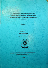 PENGEMBANGAN INSTRUMEN PENILAIAN KETERAMPILAN IPA MATERI LISTRIK BERBASIS BERPIKIR KRITIS PADA SISWA SEKOLAH PERTAMA