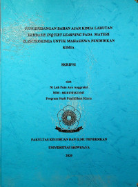 PENGEMBANGAN BAHAN AJAR KIMIA LARUTAN BERBASIS INQUIRY LEARNING PADA MATERI ELEKTROKIMIA UNTUK MAHASISWA PENDIDIKAN KIMIA