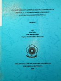 ANALISIS KEMAMPUAN PENALARAN MATEMATIS SISWA SMP MELALUI PEMBELAJARAN PEMODELAN MATEMATIKA BERBENTUK VISUAL