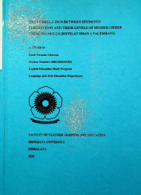 HE CORRELATION BETWEEN STUDENTS' PERCEPTIONS AND THEIR LEVELS OF HIGHER ORDER THINKING SKILLS AT SMAN 1 PALEMBANG